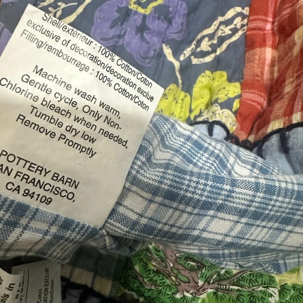 Pottery Barn Colorful Patchwork Pillow Set Set of 2